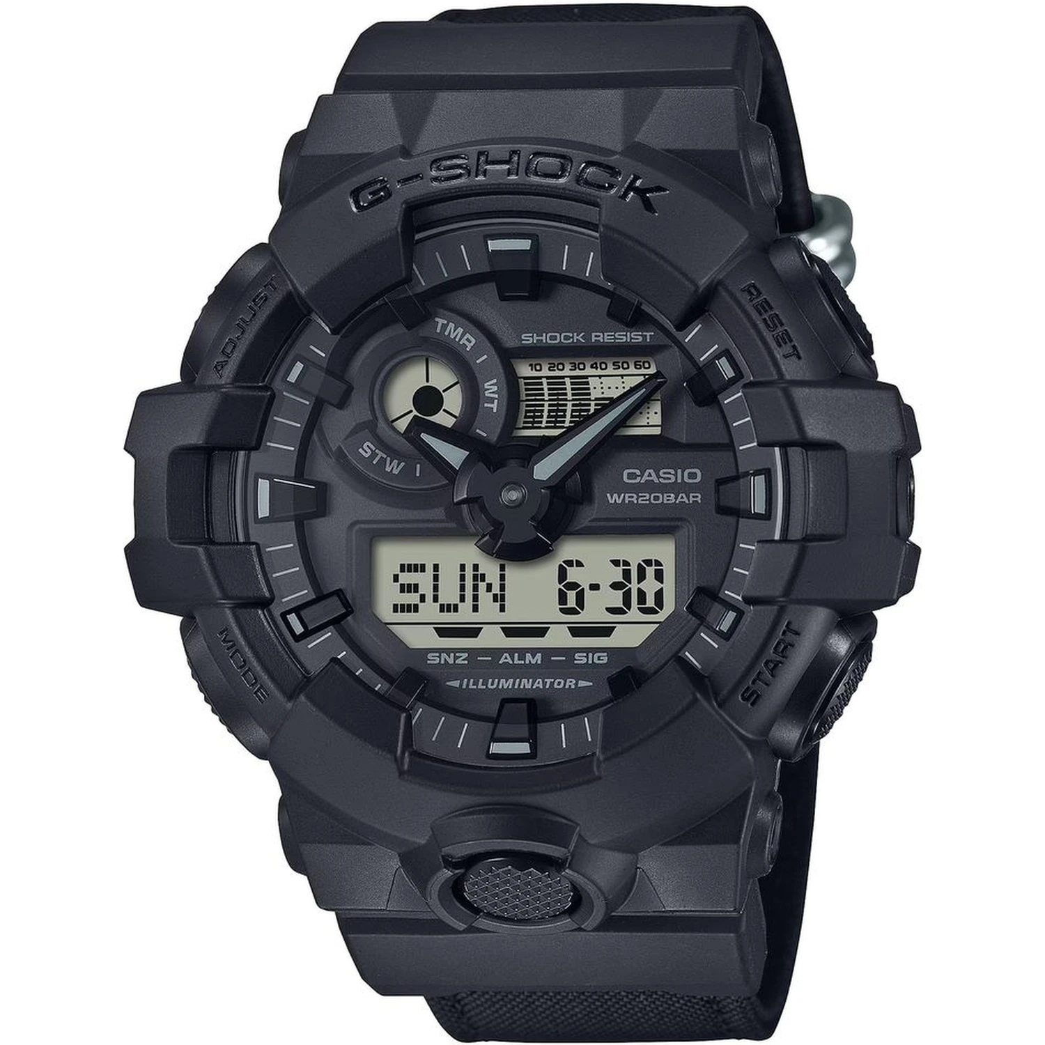 Black Resin Sport Watch