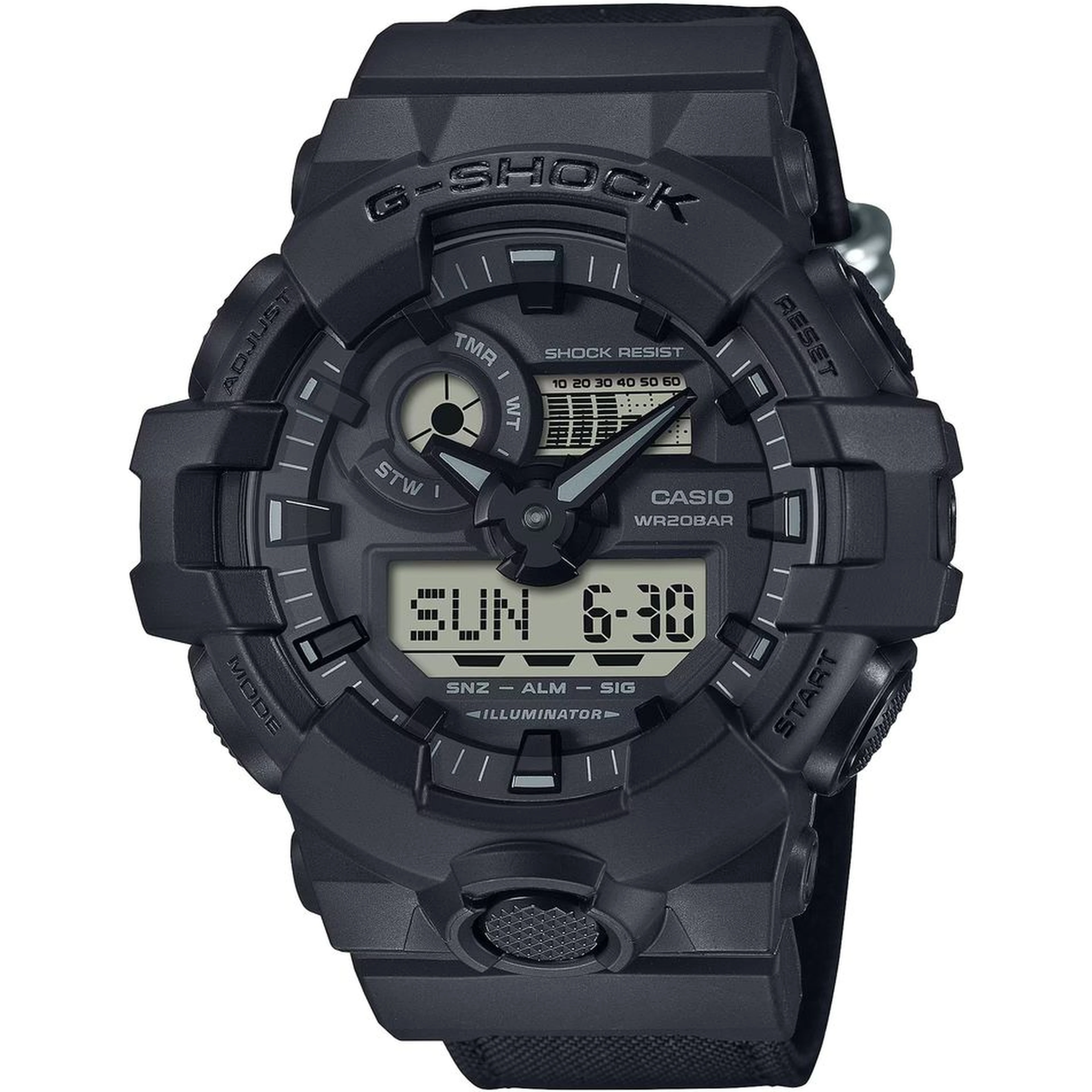 Black Resin Sport Watch