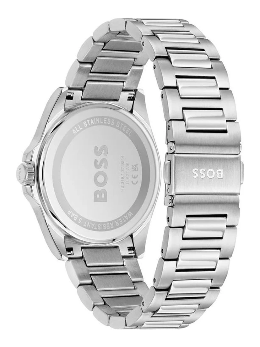 Gray Stainless Steel Dress Watch