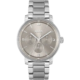 Gray Stainless Steel Dress Watch