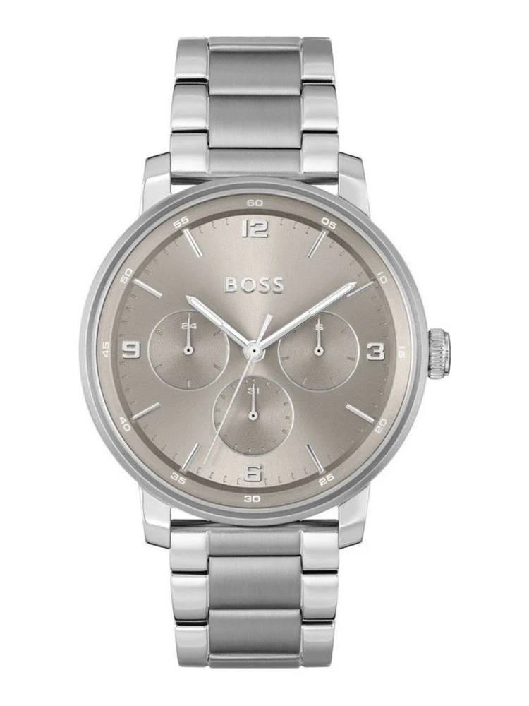 Gray Stainless Steel Dress Watch