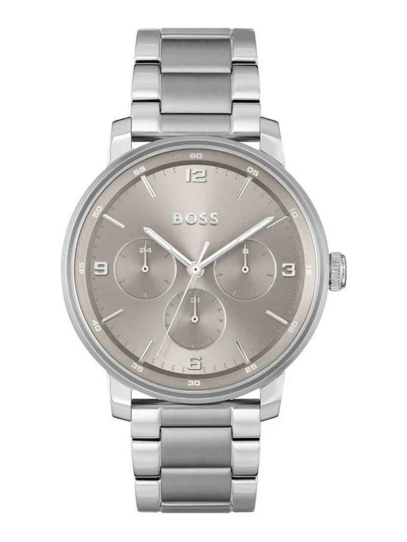 Gray Stainless Steel Dress Watch