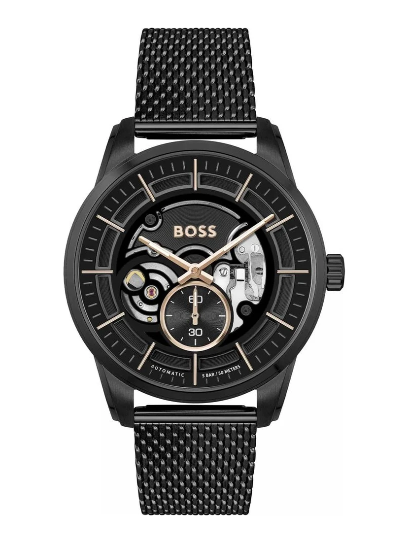 Black Stainless Steel Dress Watch
