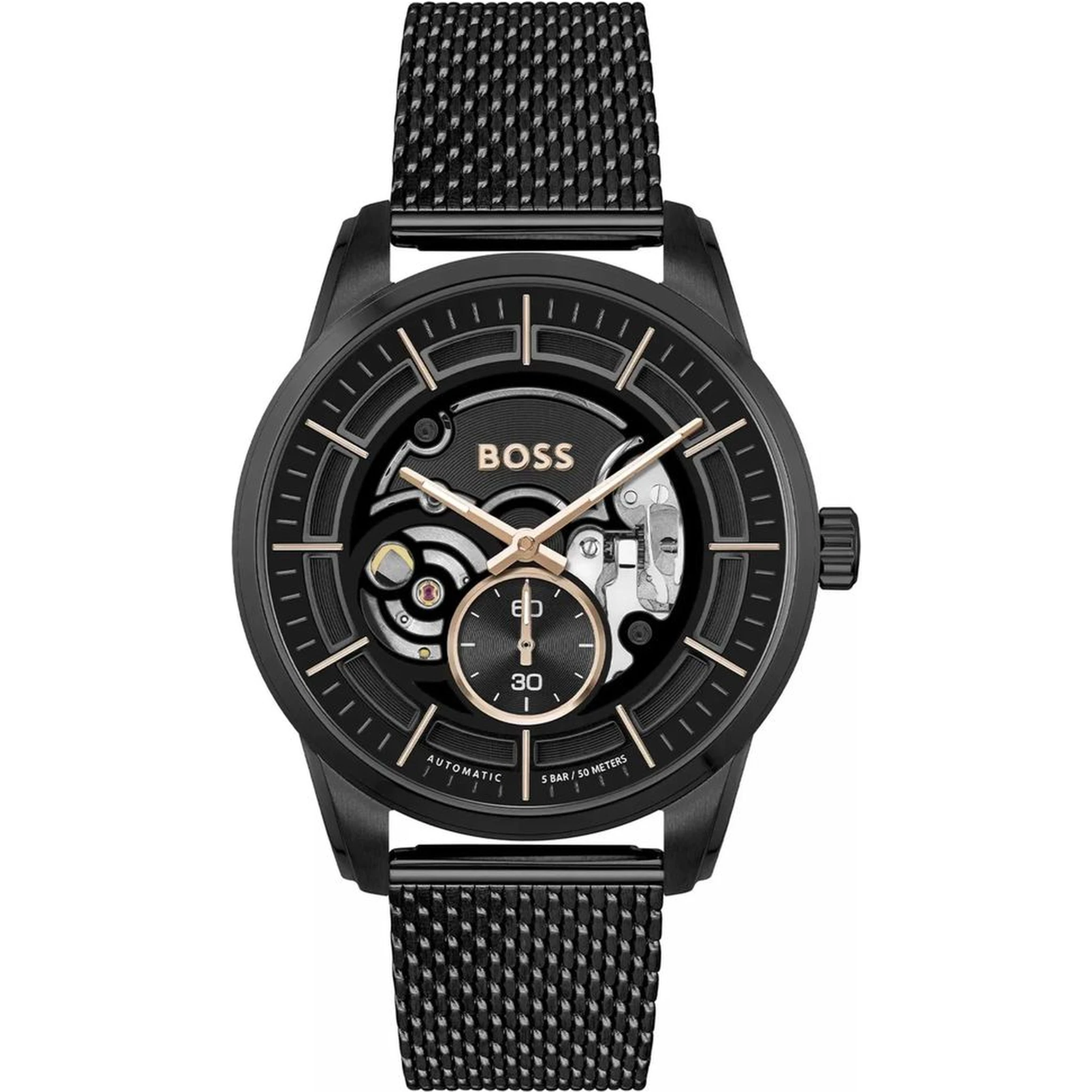 Black Stainless Steel Dress Watch