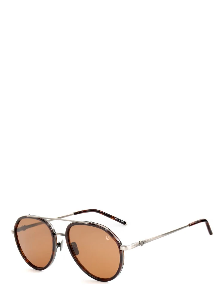 Brown Stainless Steel Sunglasses