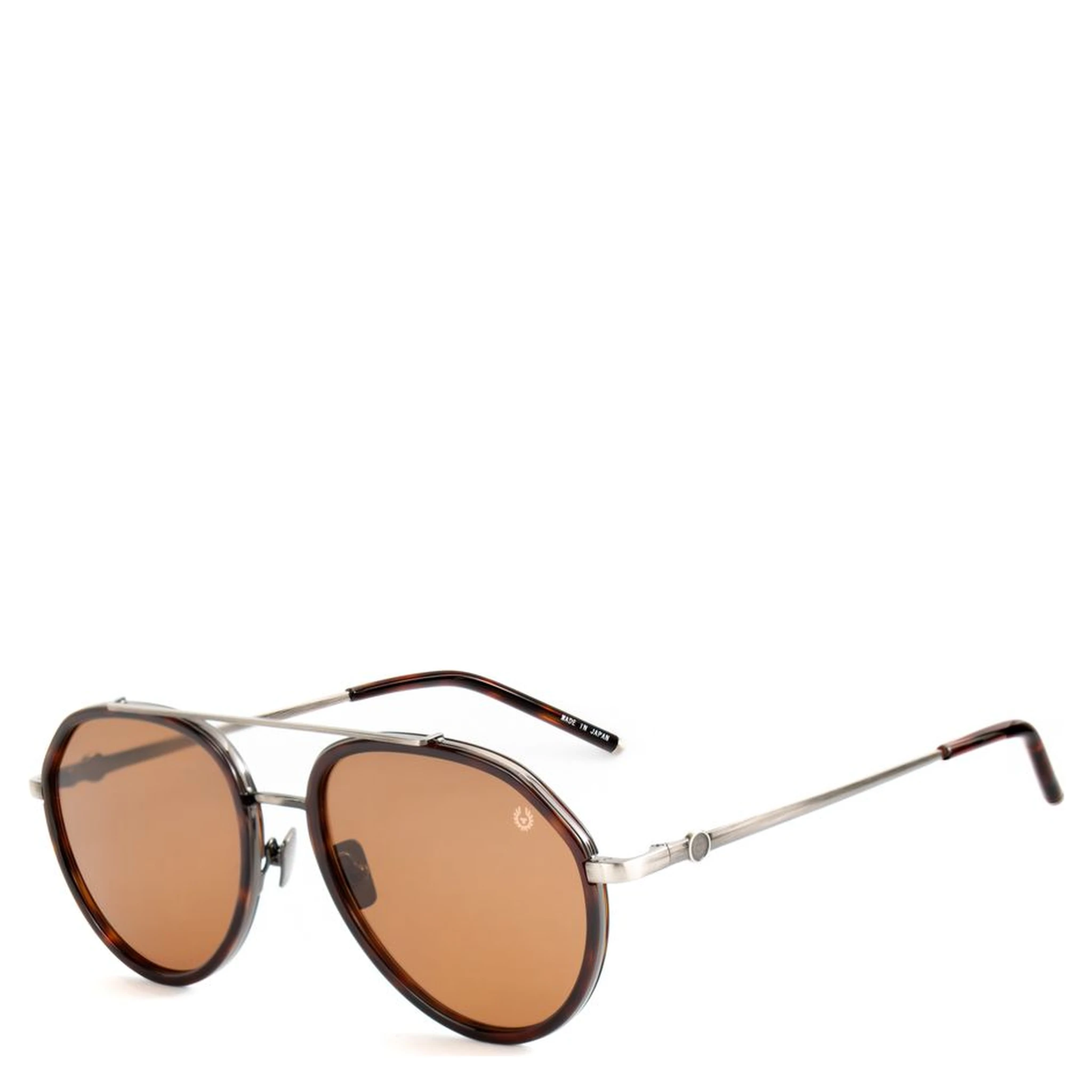 Brown Stainless Steel Sunglasses