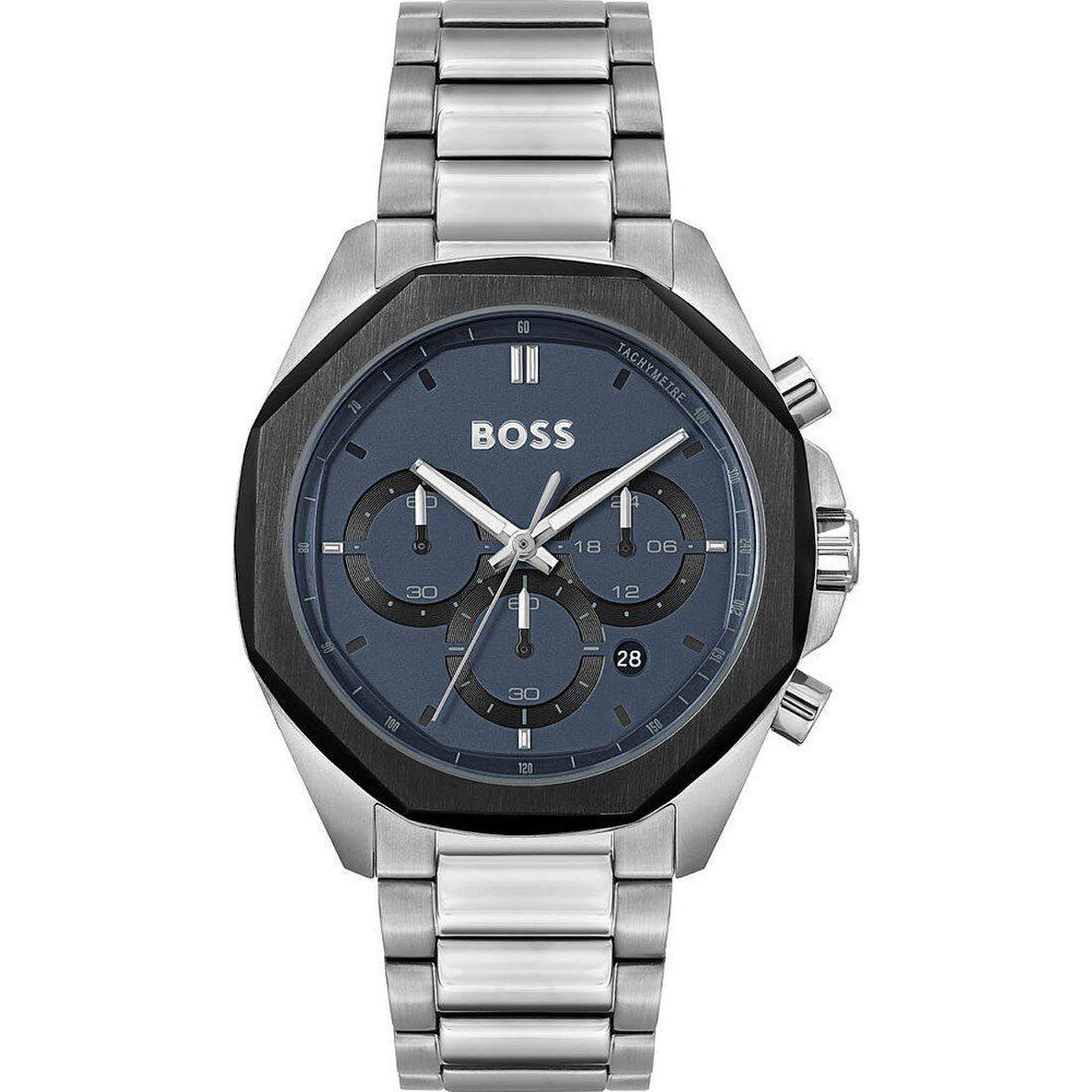 Gray Stainless Steel Dress Watch