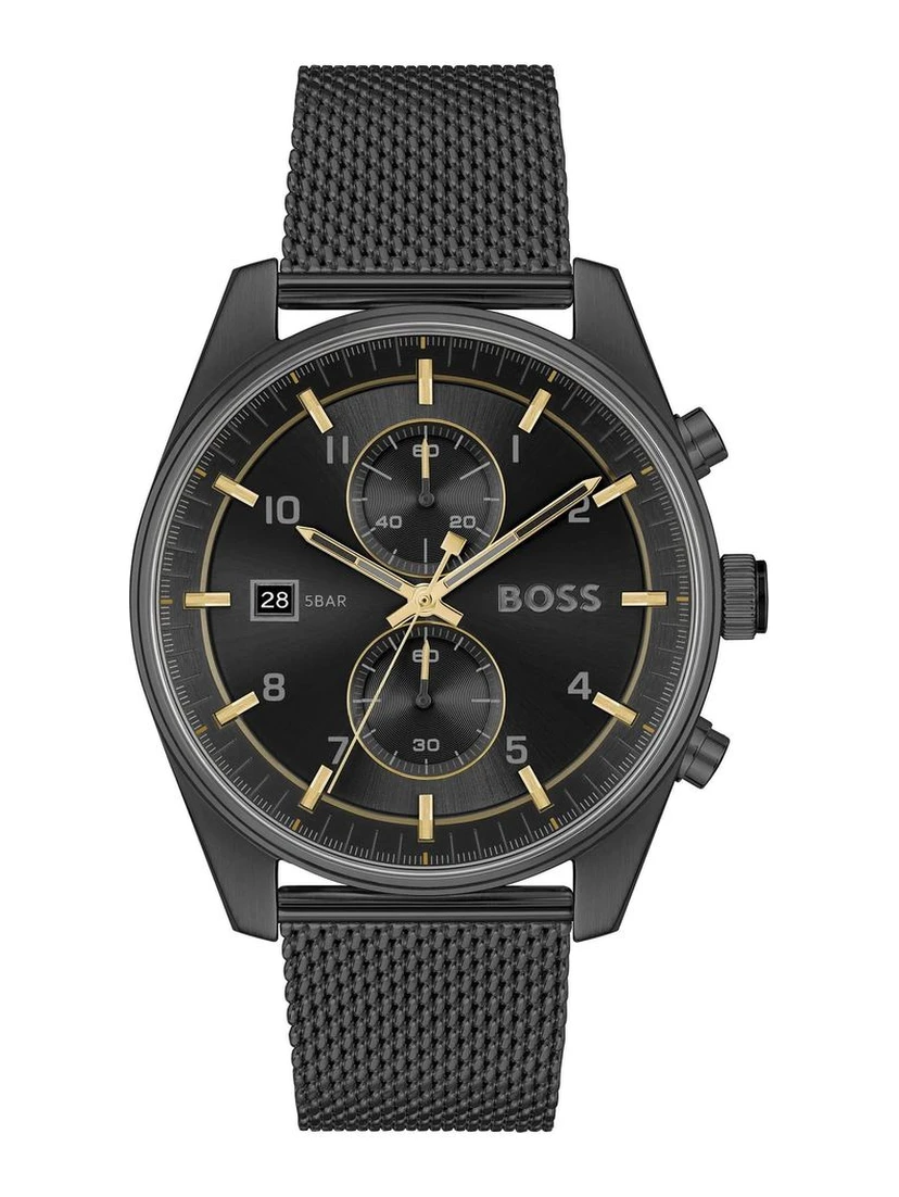 Black Stainless Steel Dress Watch