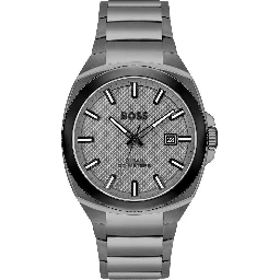 Gray Stainless Steel Dress Watch