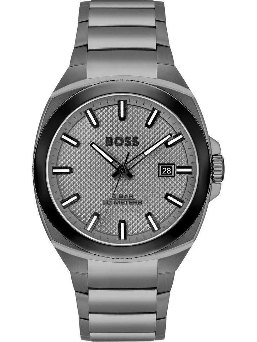 Gray Stainless Steel Dress Watch
