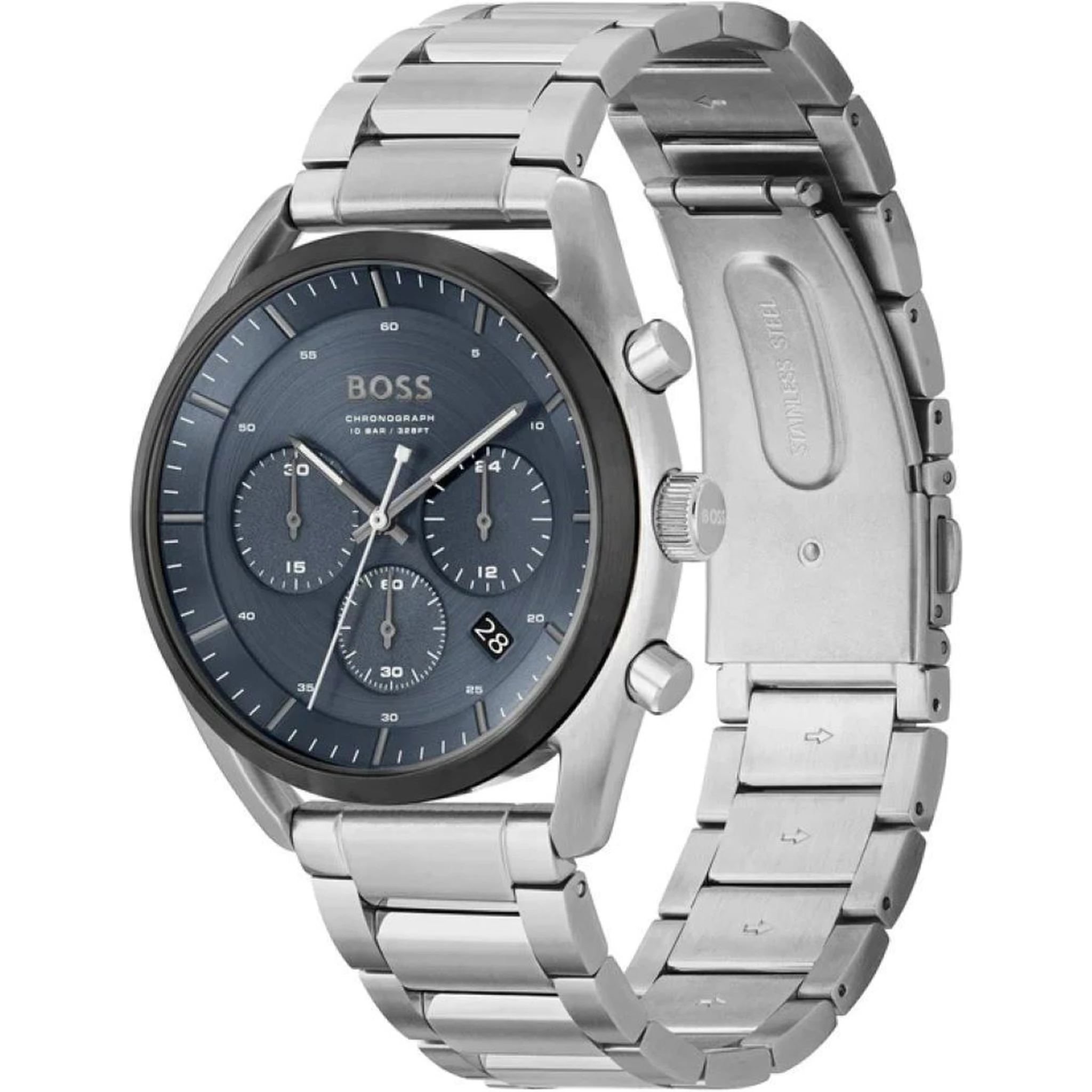 Gray Stainless Steel Dress Watch