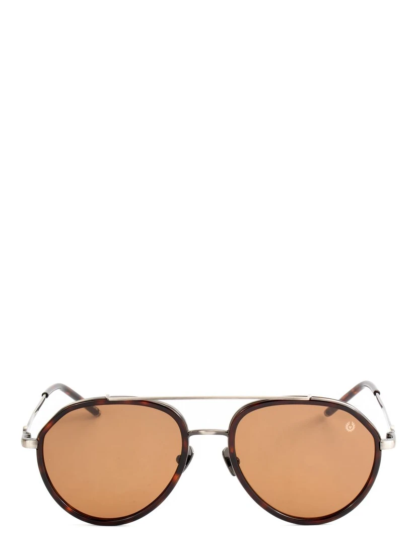 Brown Stainless Steel Sunglasses