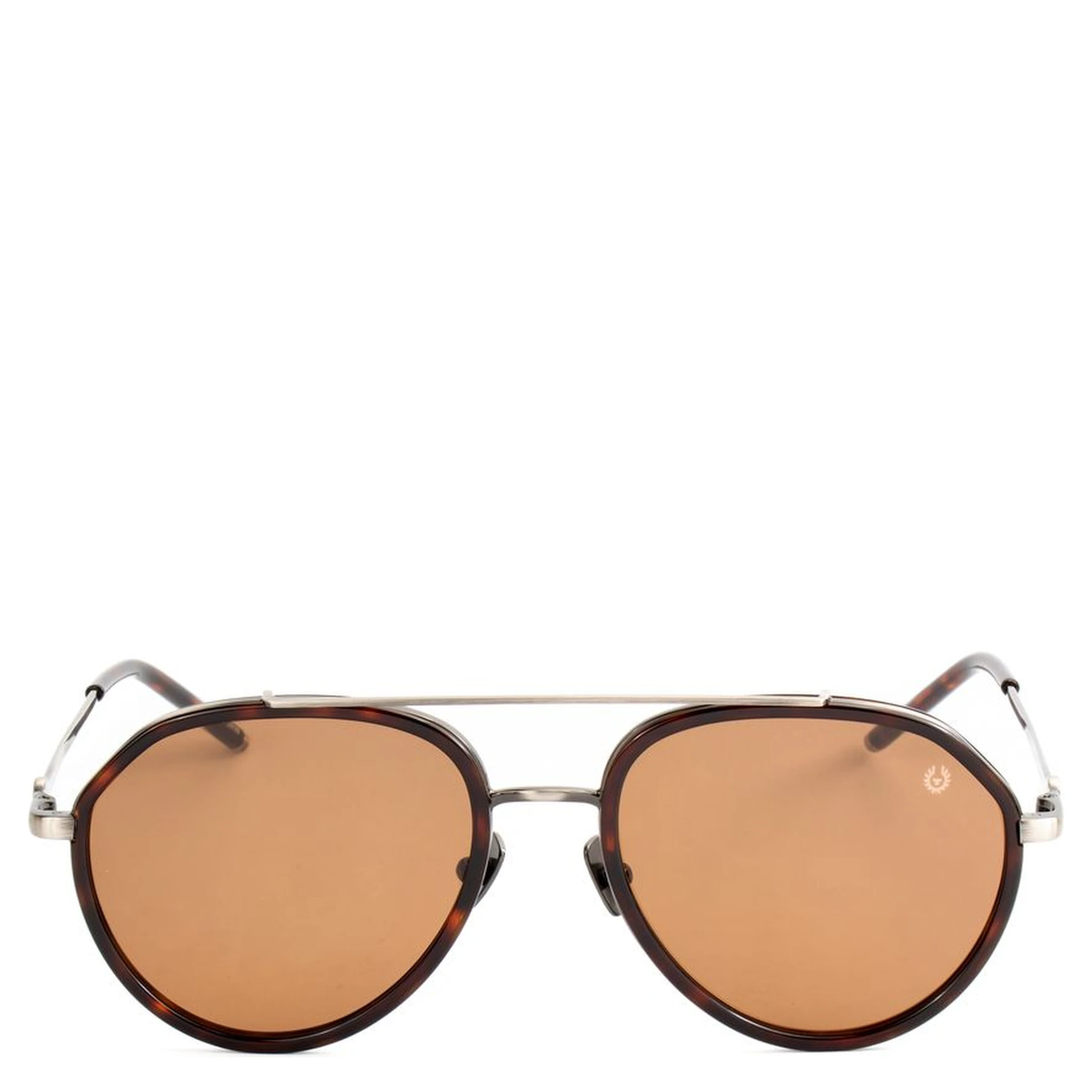 Brown Stainless Steel Sunglasses