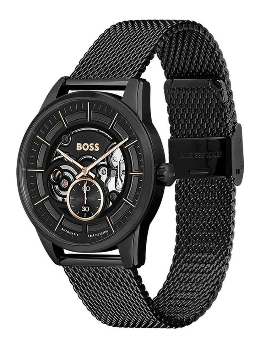 Black Stainless Steel Dress Watch
