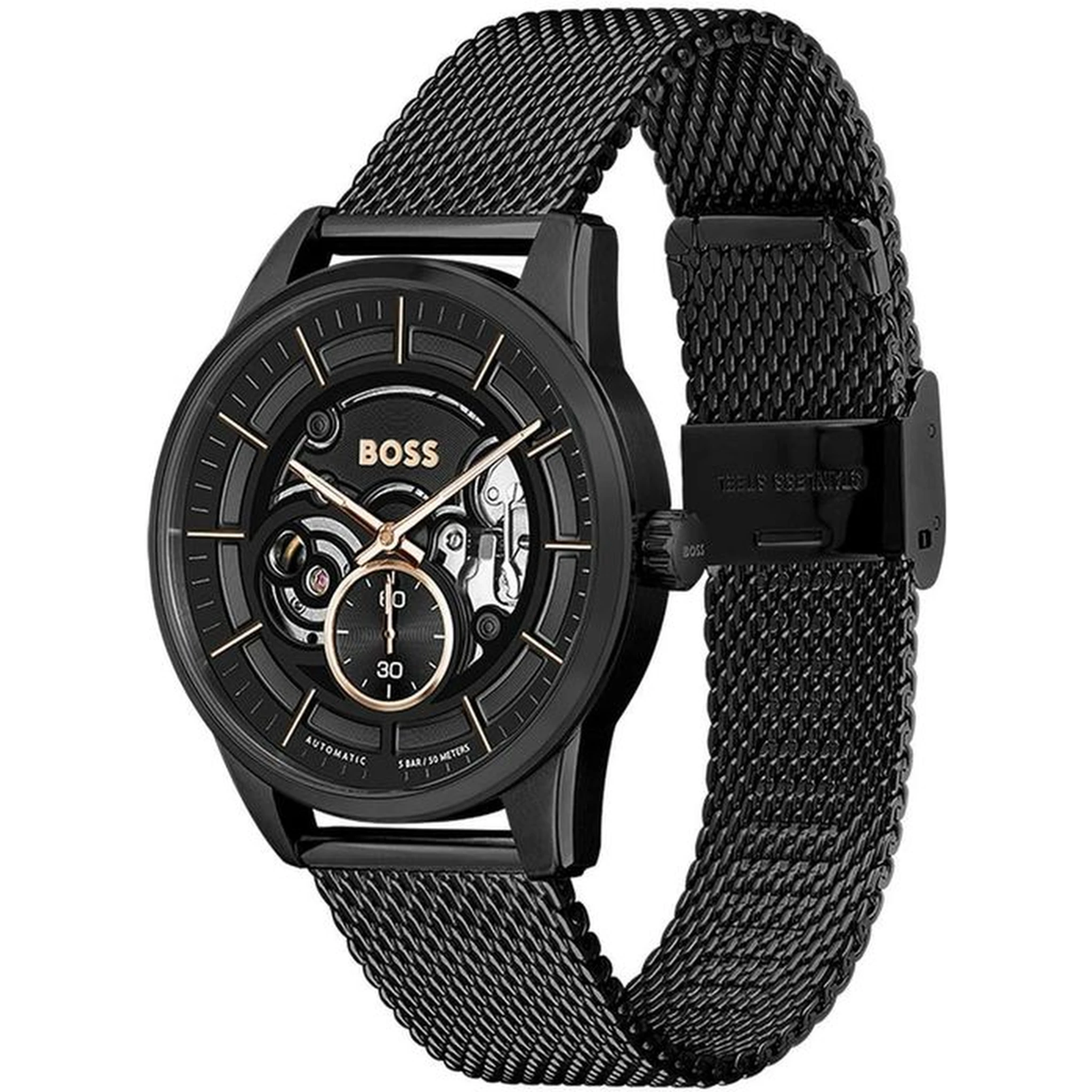 Black Stainless Steel Dress Watch