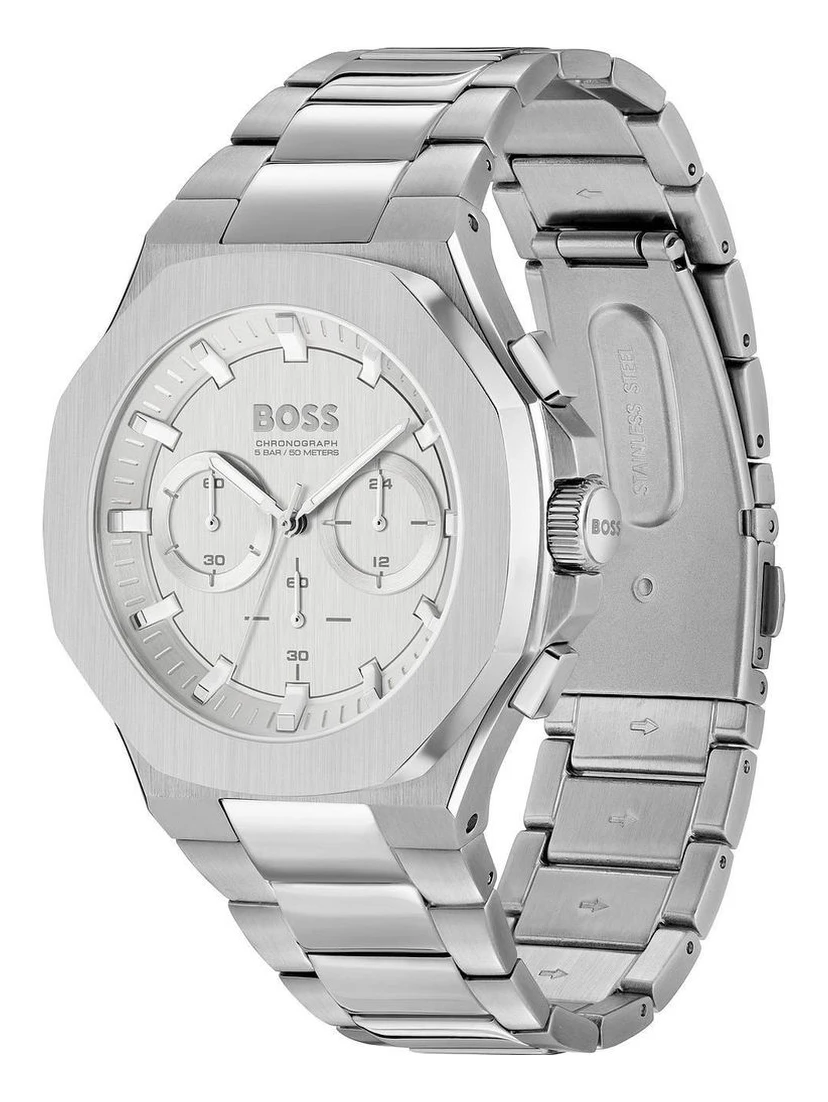 Gray Stainless Steel Dress Watch
