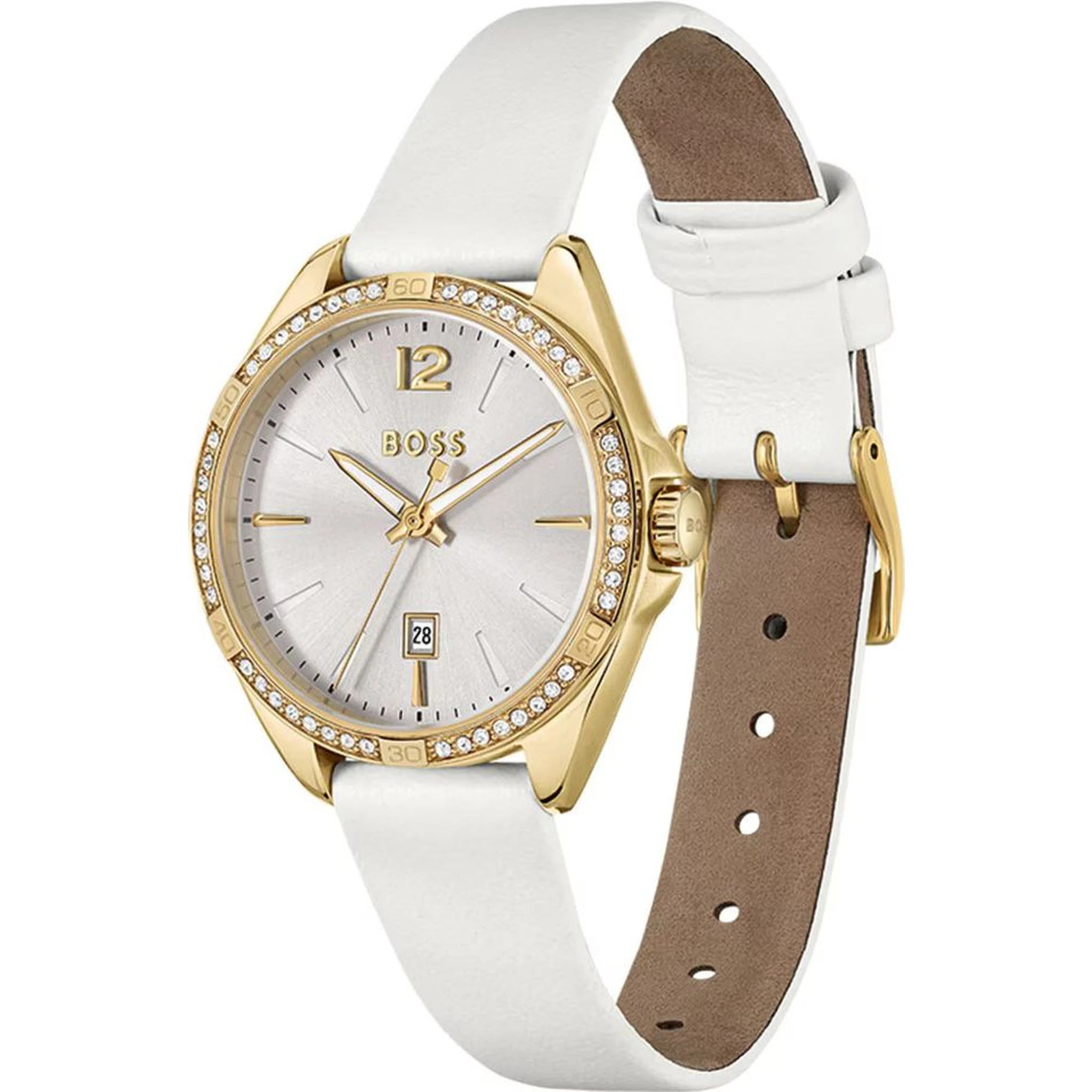 White Stainless Steel Dress Watch