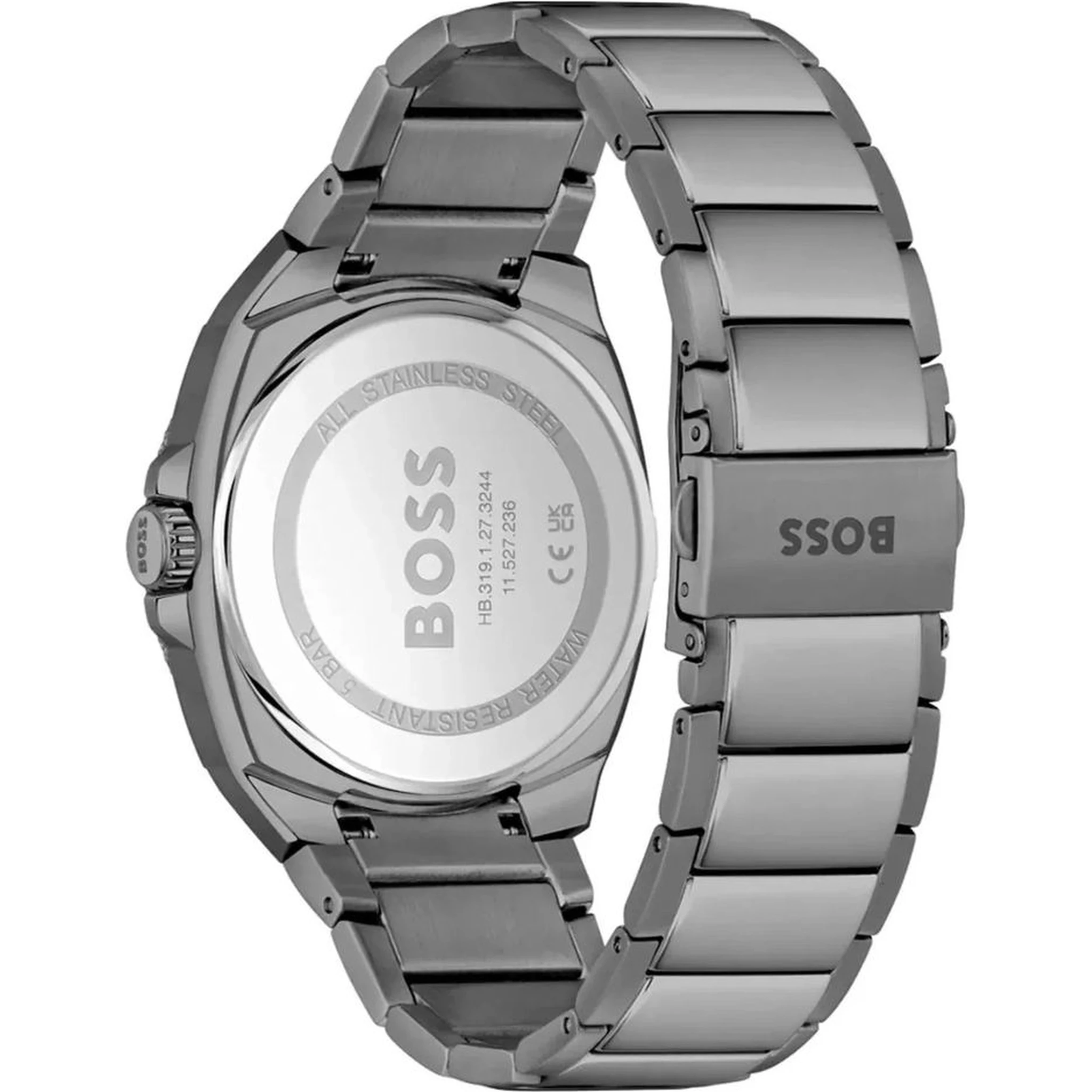 Gray Stainless Steel Dress Watch