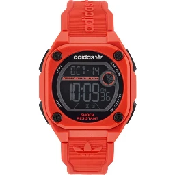 Red Rubber Digital Watch