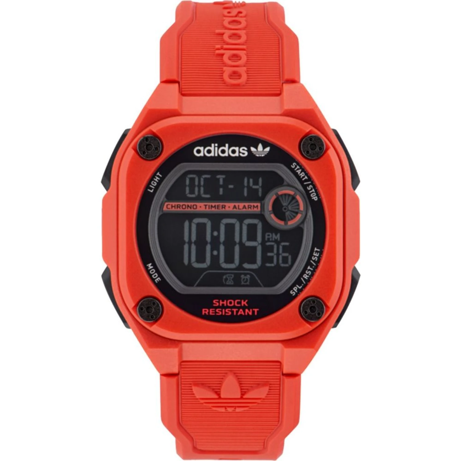 Red Rubber Digital Watch