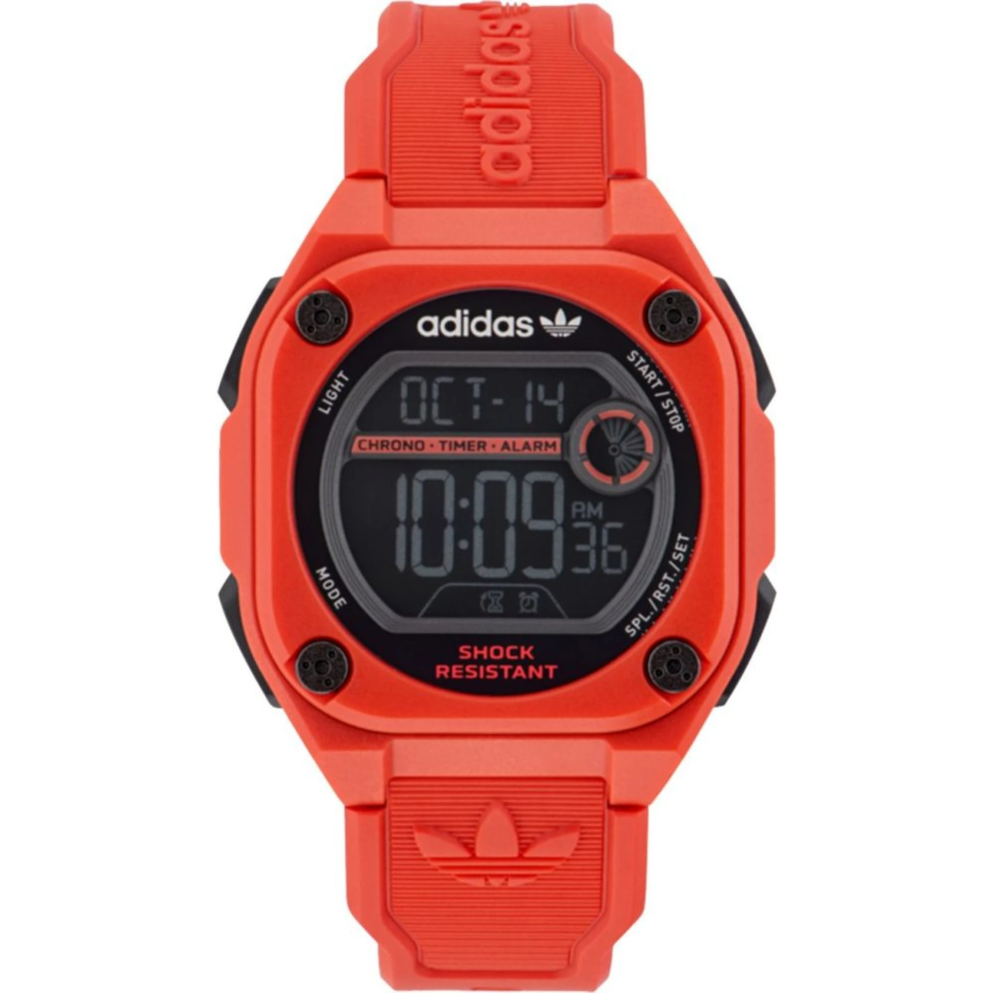 Red Rubber Digital Watch