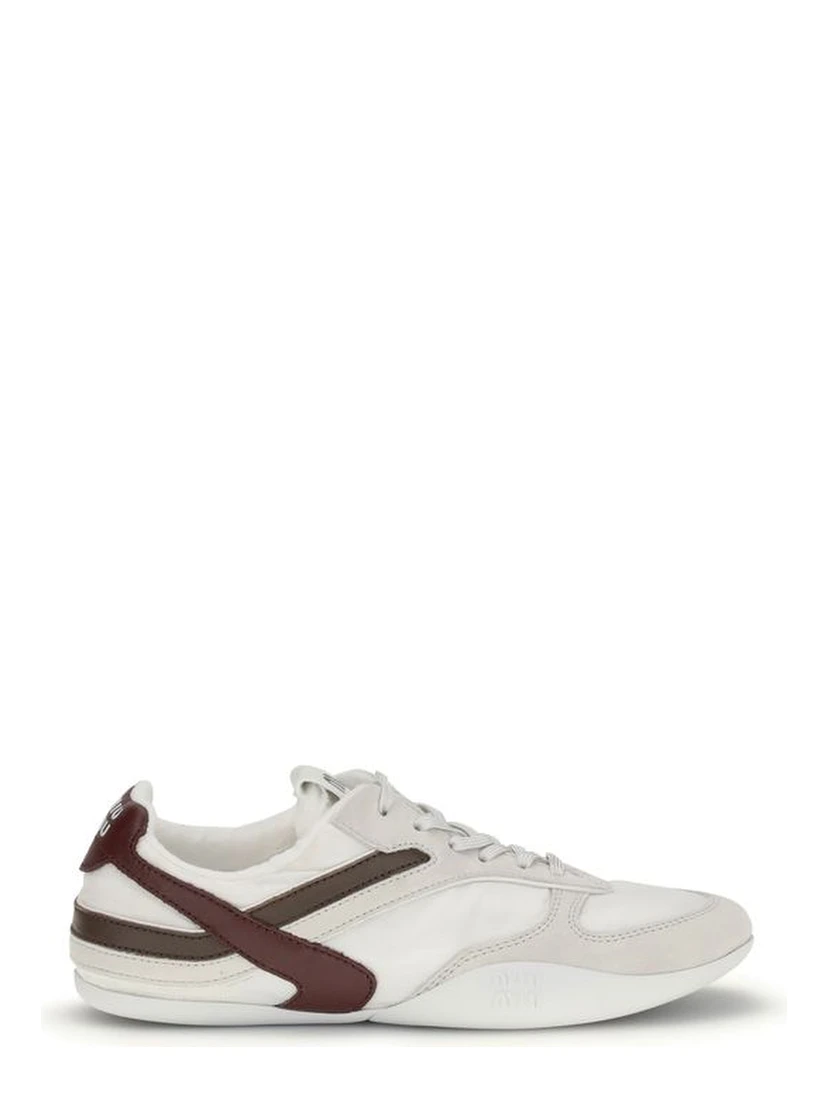 White Calf Leather Bos Taurus Athletic Sneakers