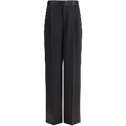 Black Silk Casual Pants