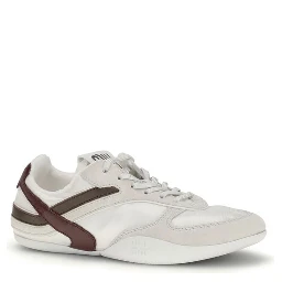 White Calf Leather Bos Taurus Athletic Sneakers