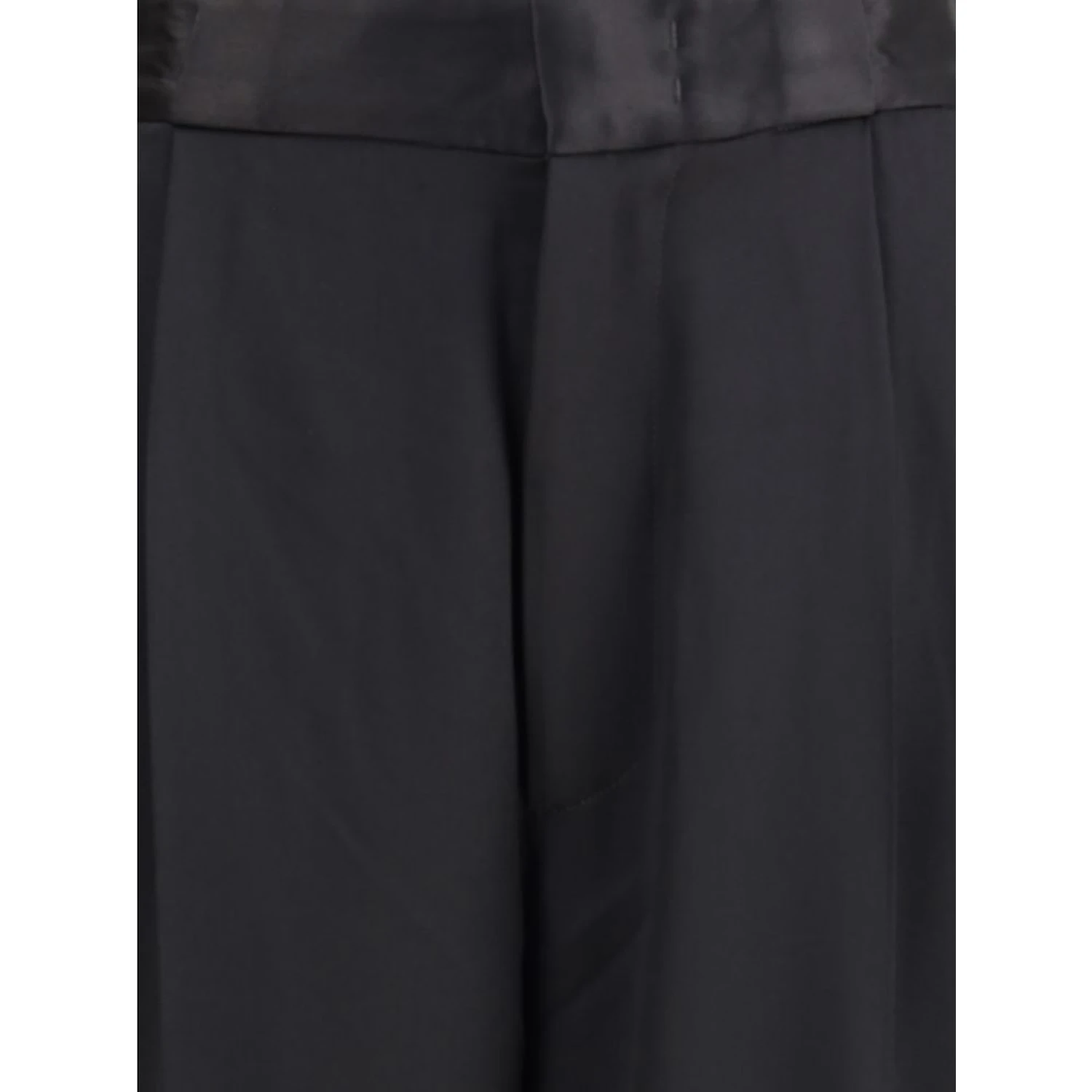 Black Silk Casual Pants
