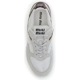 White Calf Leather Bos Taurus Athletic Sneakers