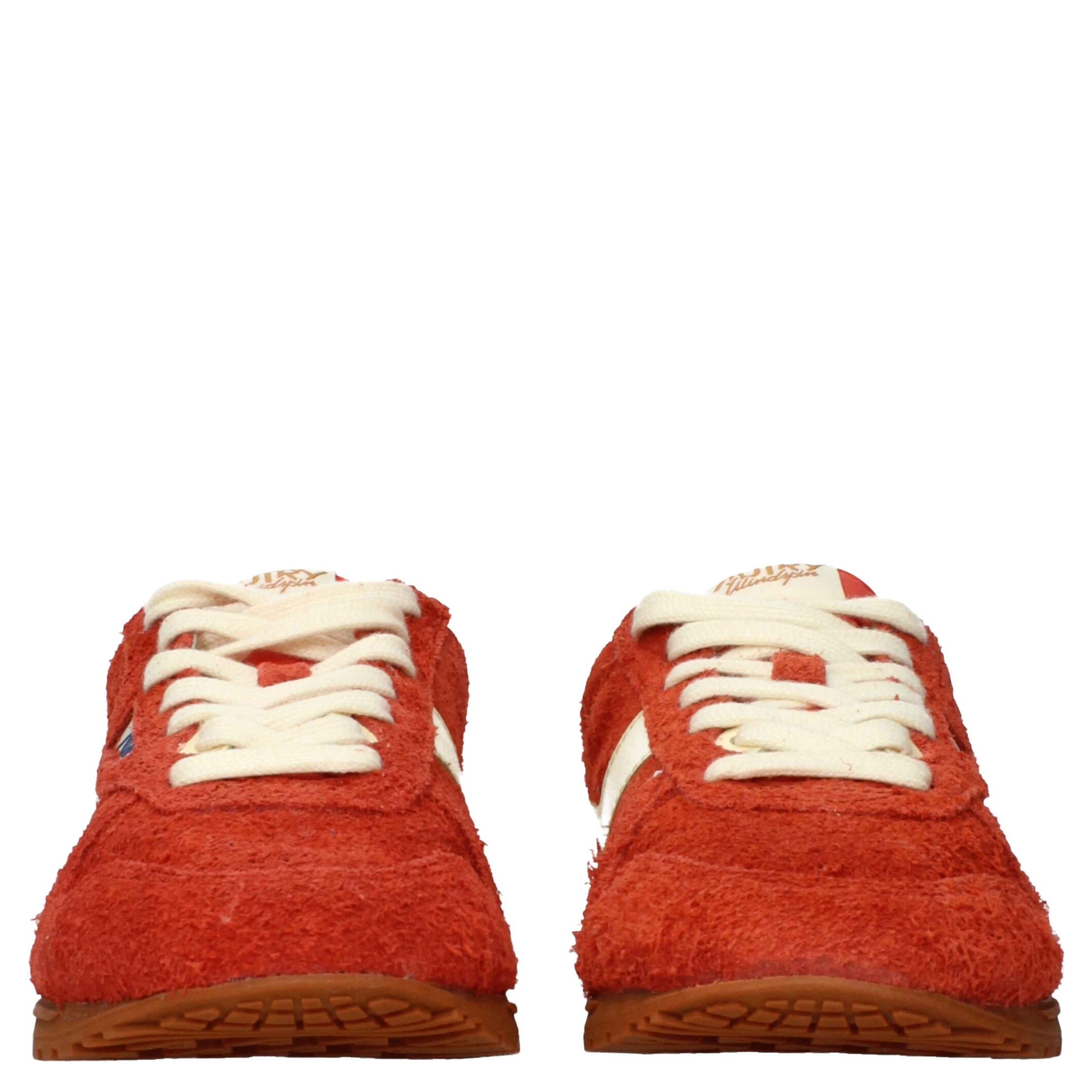 Orange Leather Sneakers