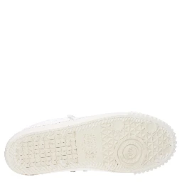 White Leather Low Top Sneakers
