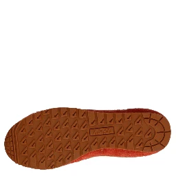 Orange Leather Sneakers