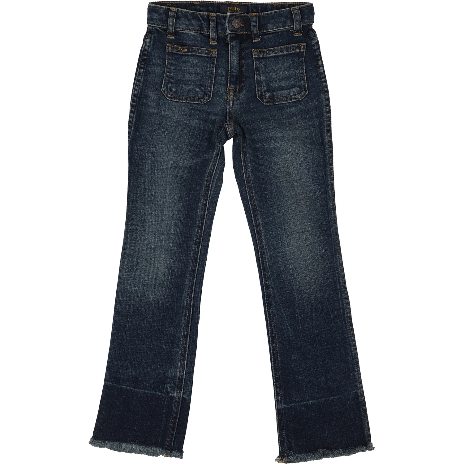 Slim-cut flared denim jeans