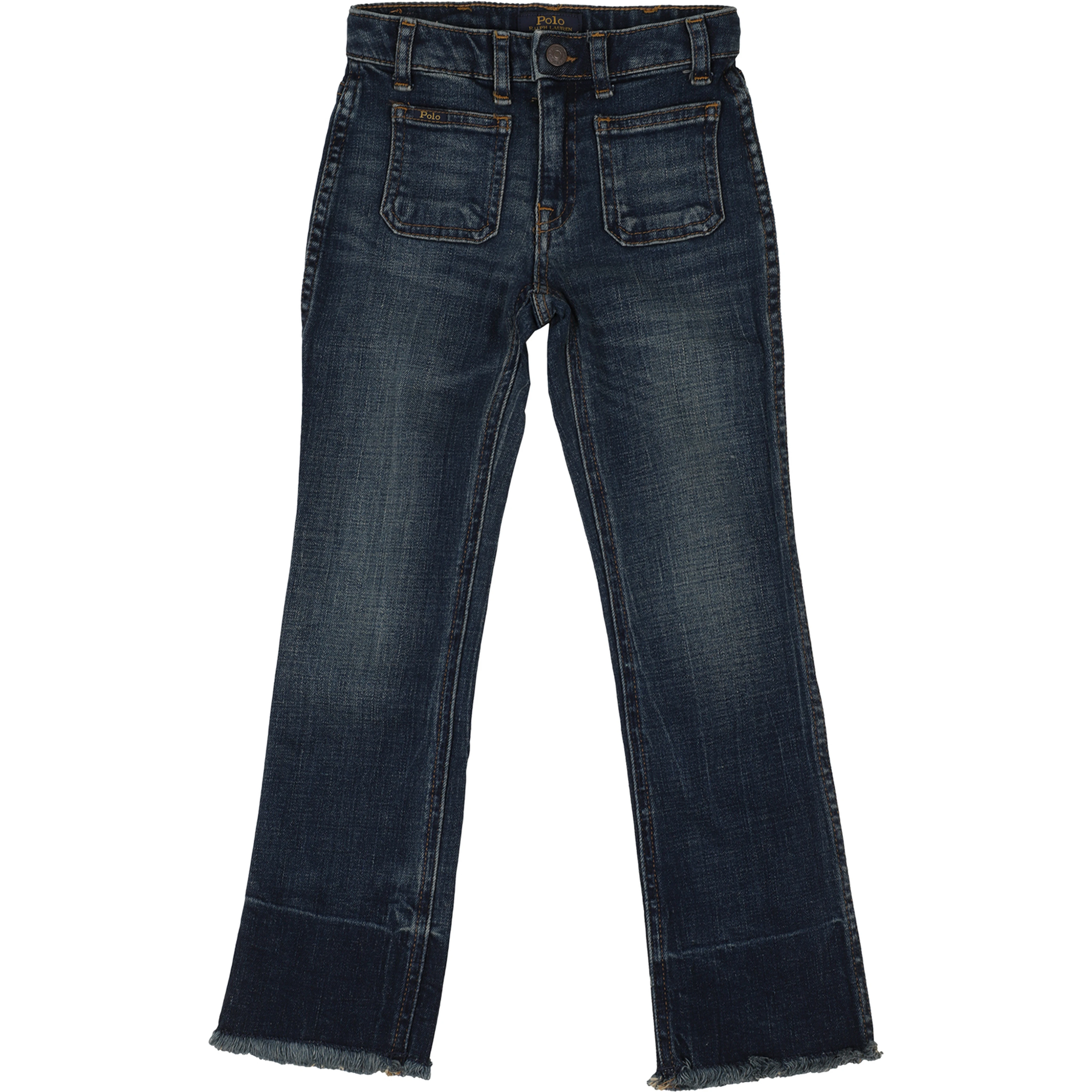Slim-cut flared denim jeans