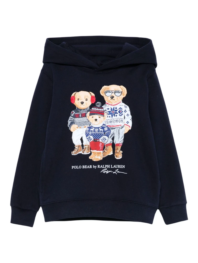 Polo Bear Family fleece hoodie