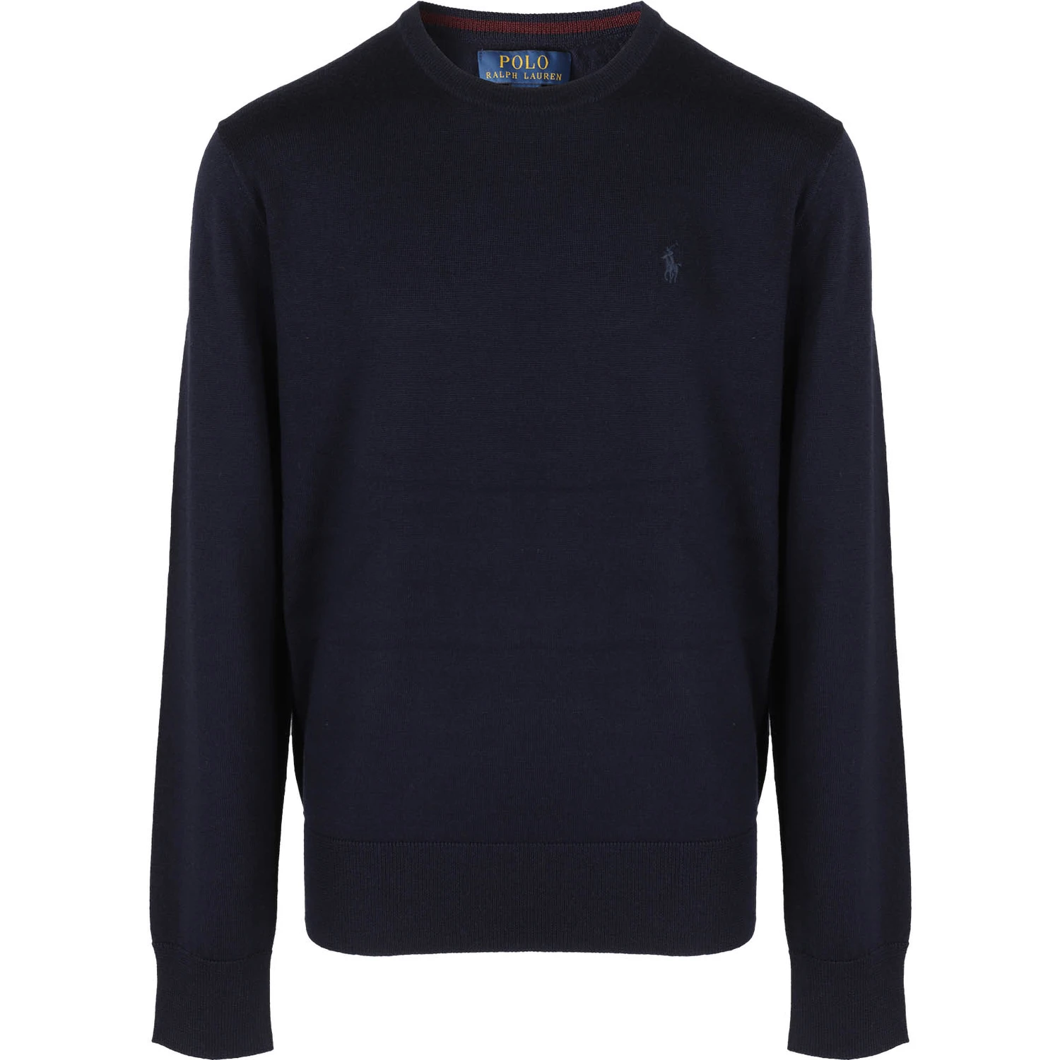 Navy blue cotton crewneck jumper
