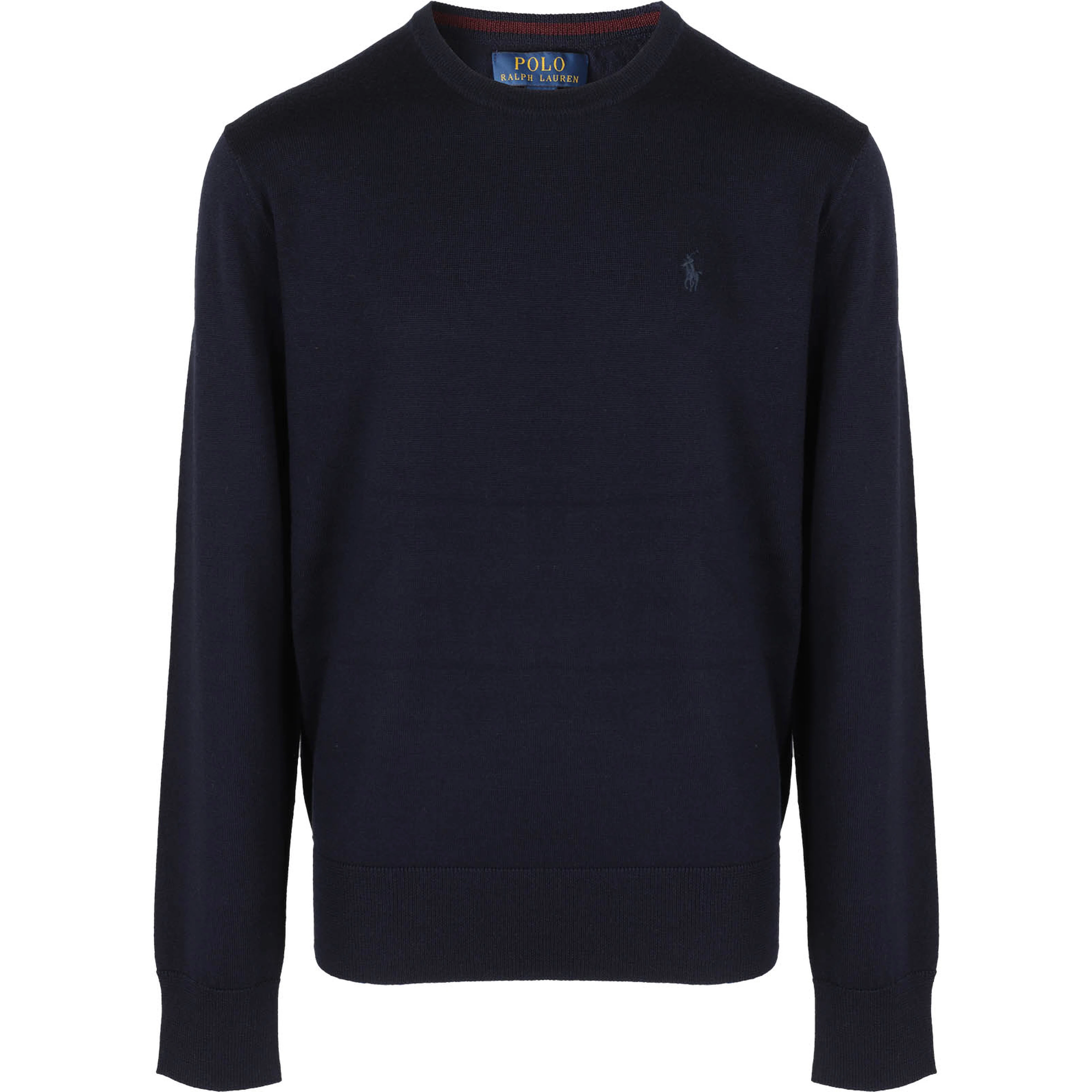 Navy blue cotton crewneck jumper