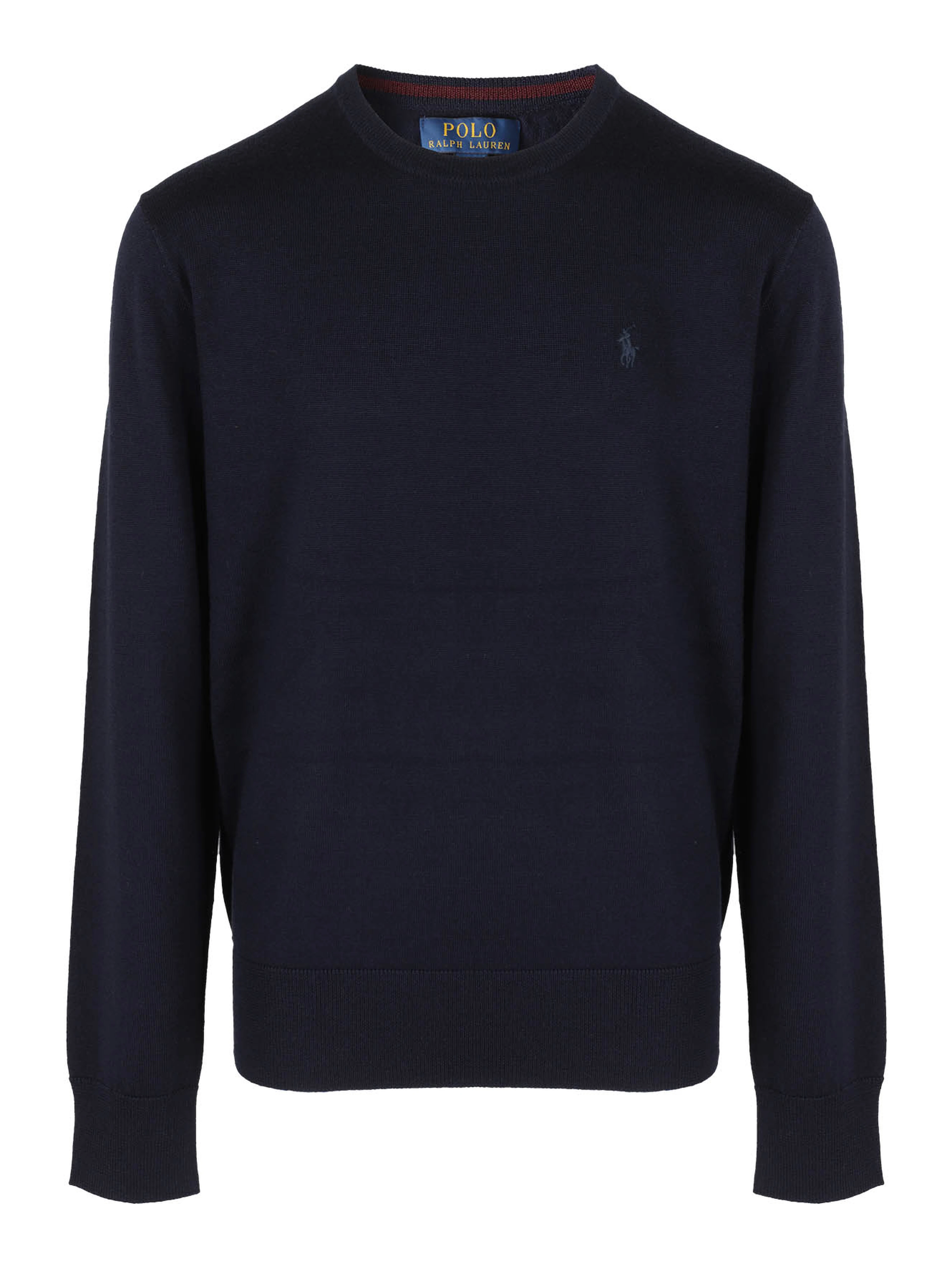 Navy blue cotton crewneck jumper