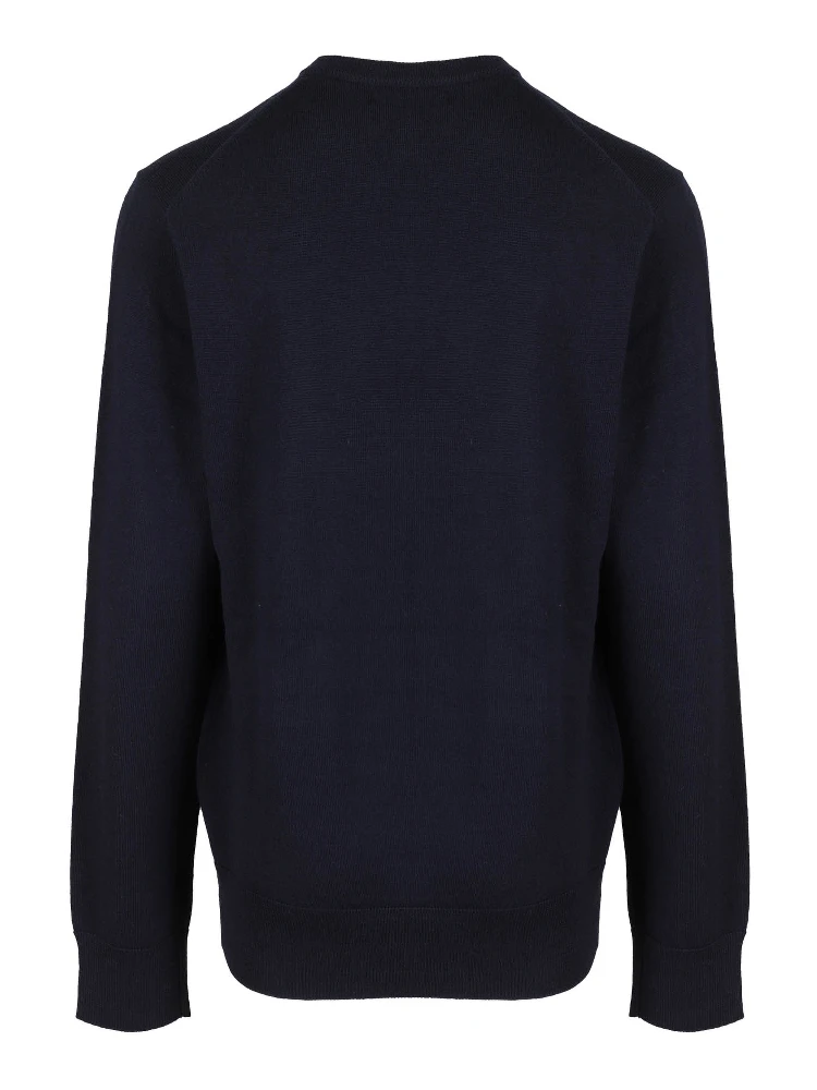 Navy blue cotton crewneck jumper alternative