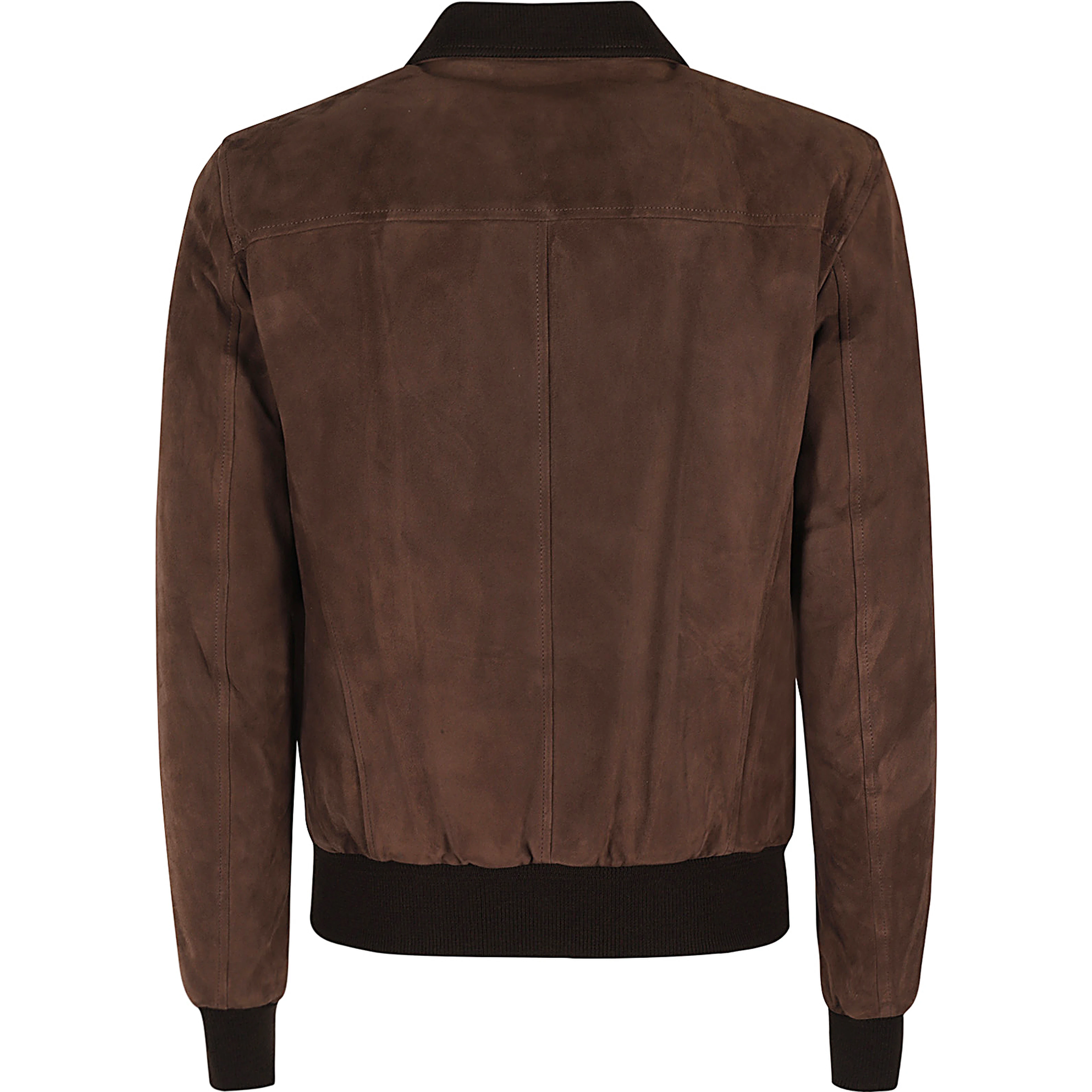 Suede zip-up bomber jacket