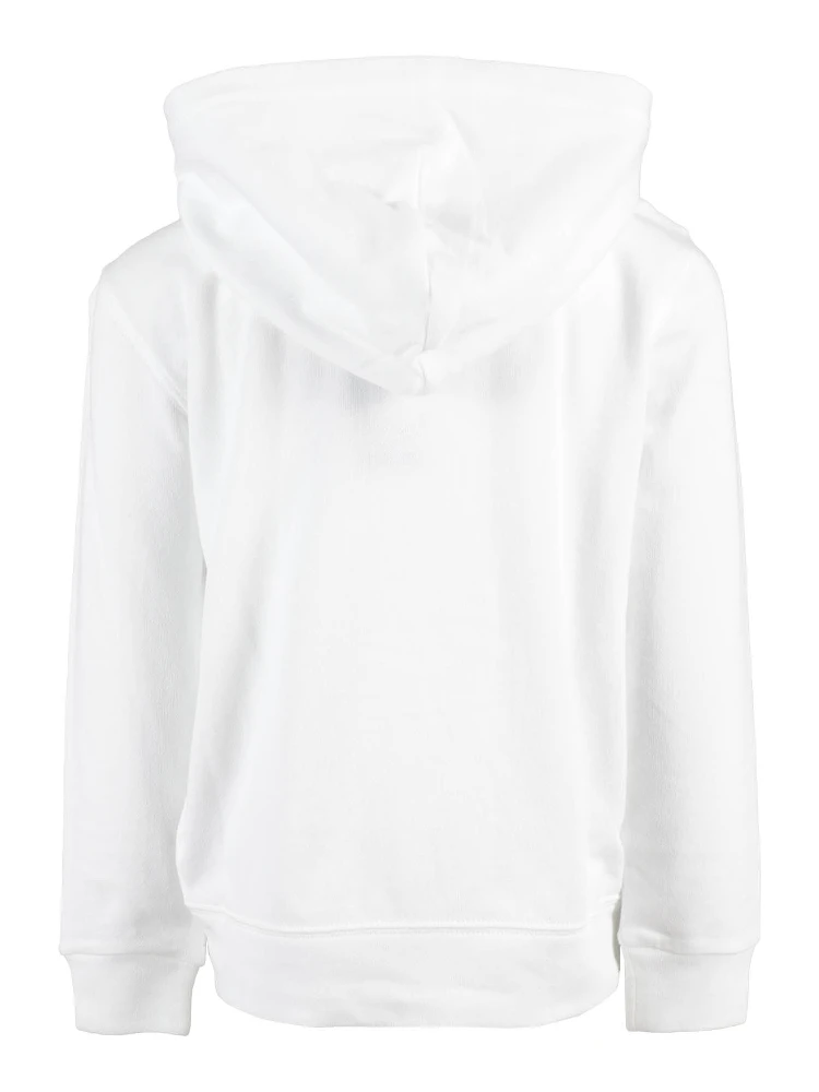 White cotton-blend full-zip hoodie alternative