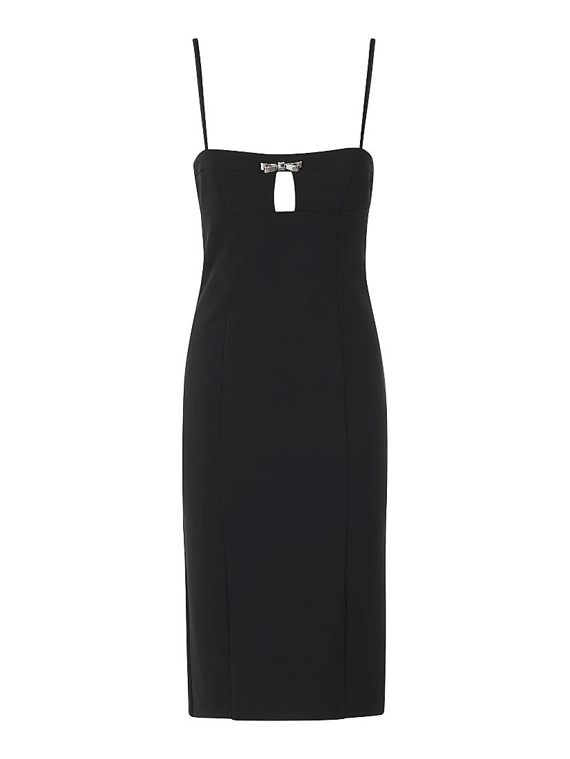 Bow-embellished midi dress