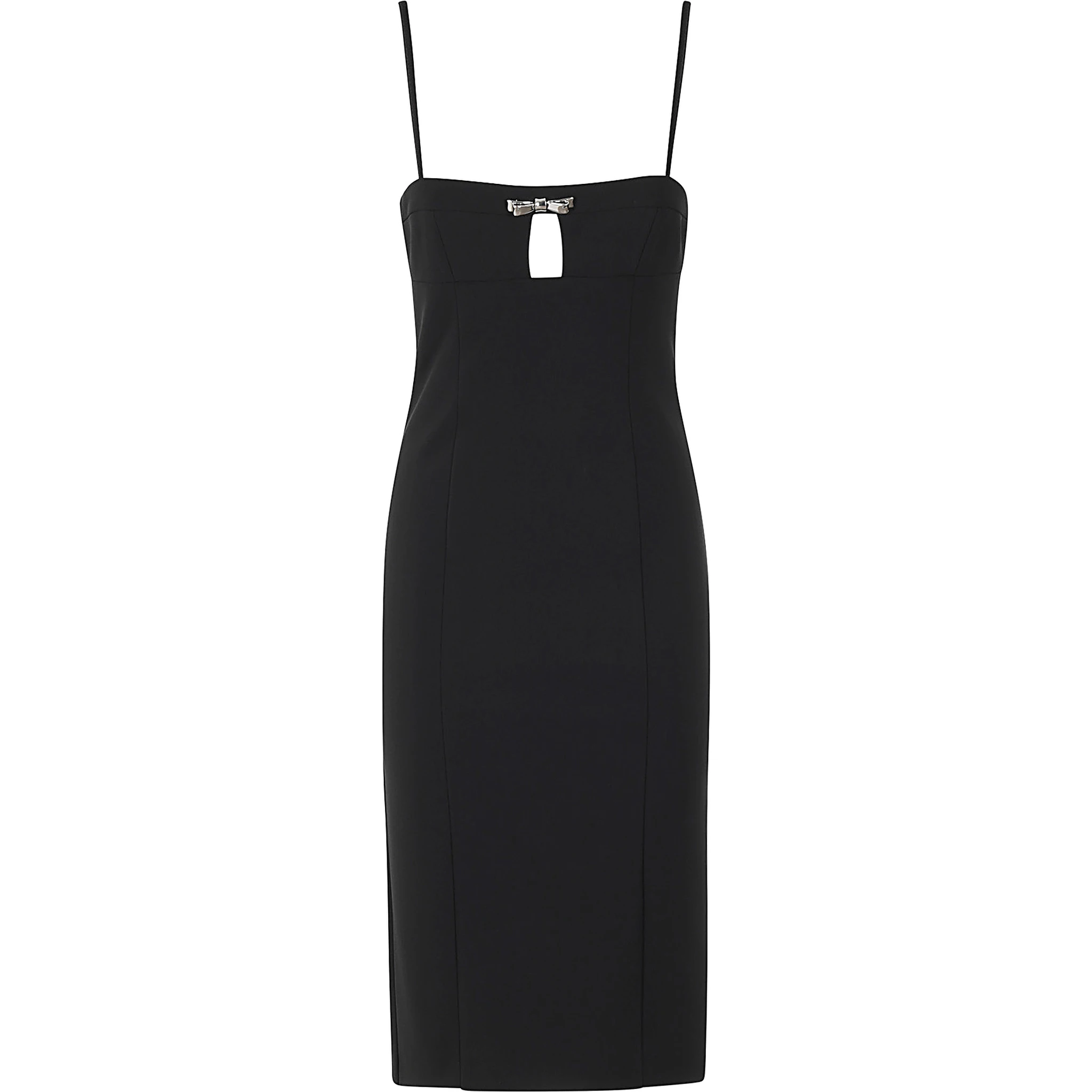 فستان ميدي مزين بفيونكة