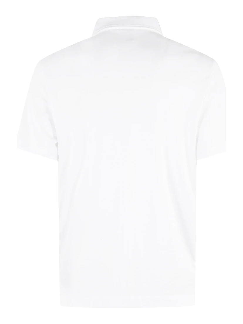 Textured-knit polo shirt