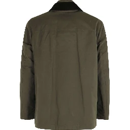 Corduroy-collar long-sleeve jacket