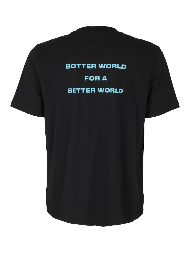 Slogan-print crew-neck T-shirt alternative
