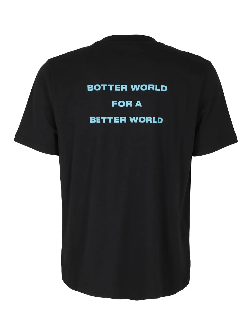 Slogan-print crew-neck T-shirt