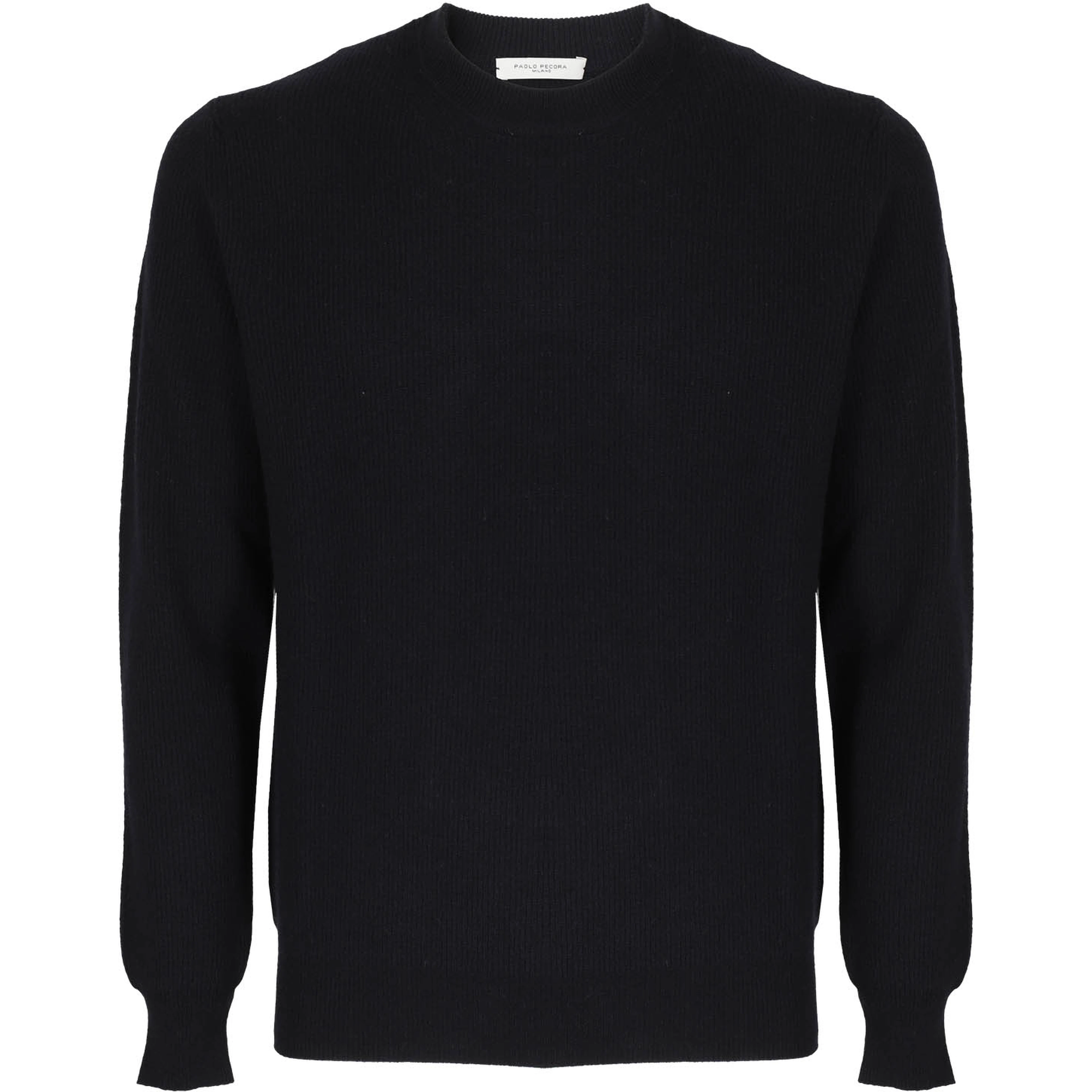 Fine-knit round neck jumper