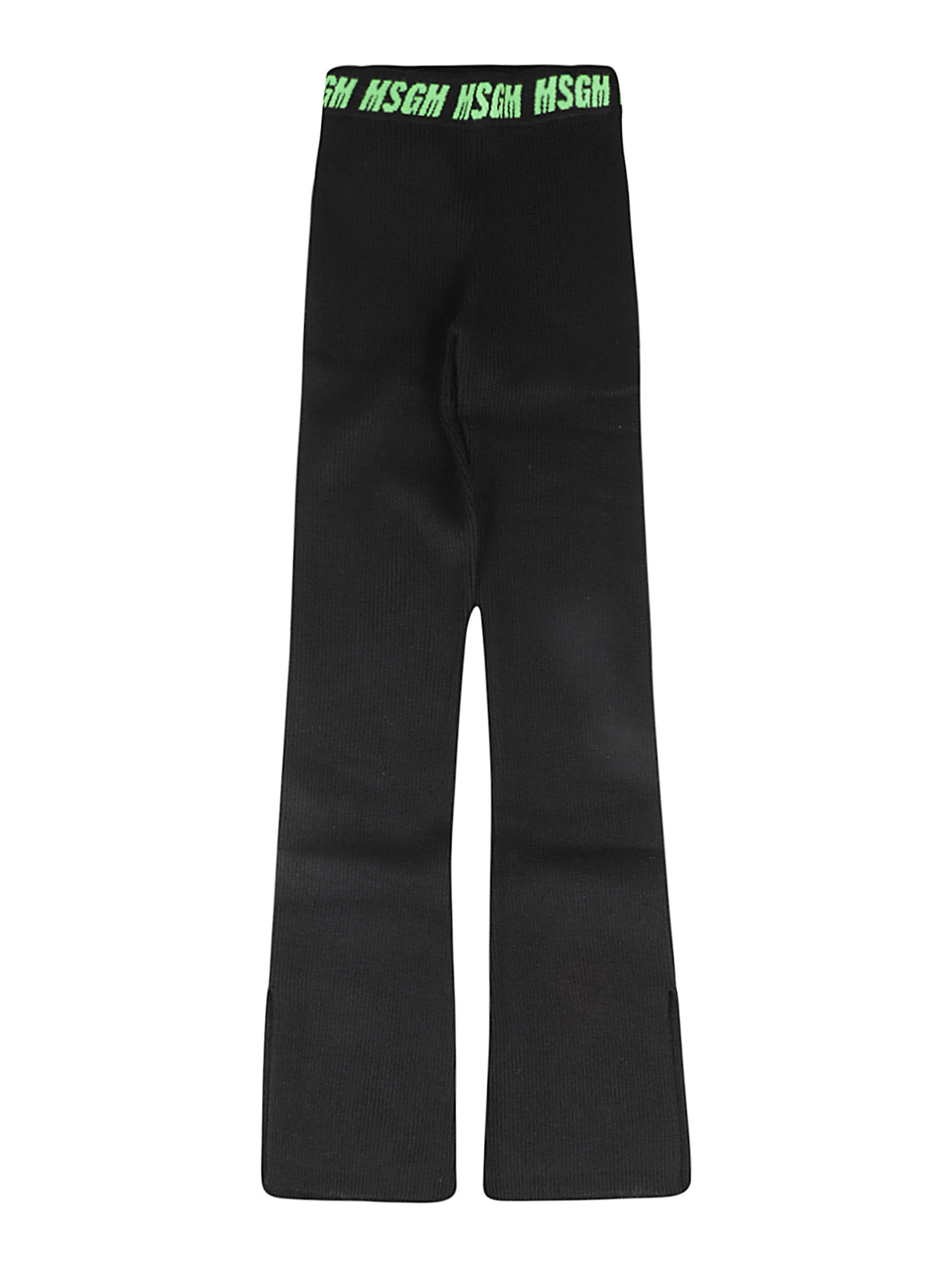 Logo-print ribbed trousers